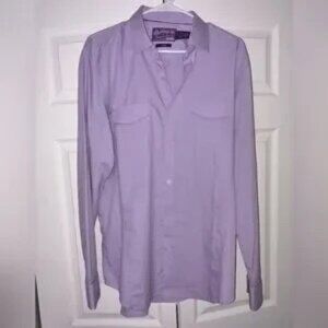 American rag purple violet mens button down casual button down shirt Rare nwot